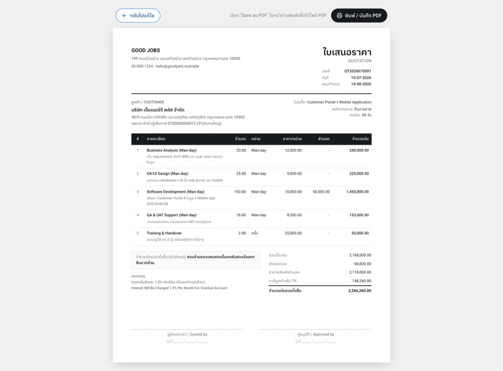 Quotation & Deal Pipeline - QuoteDesk - Good Jobs Product